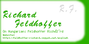 richard feldhoffer business card